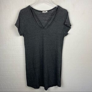 LNA Dress XS Gray Stretch Short Sleeves Shift Mini